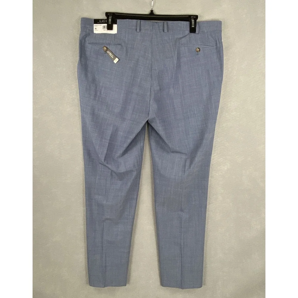 Lauren Ralph Lauren Men's 42x32 Classic Fit Flat Front Suit Pants Light Blue NEW